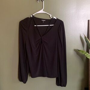 Black, Express long-sleeve blouse - medium